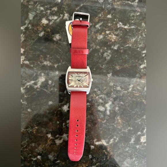 NWT-Fossil Watch Leather Brown Band with Silver Face - Picture 12 of 12